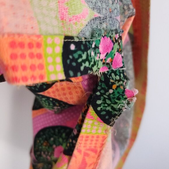 Vtg Mr B of California Maxi Skirt Small? Boho Black Orange Pink Floral Print - Picture 10 of 10